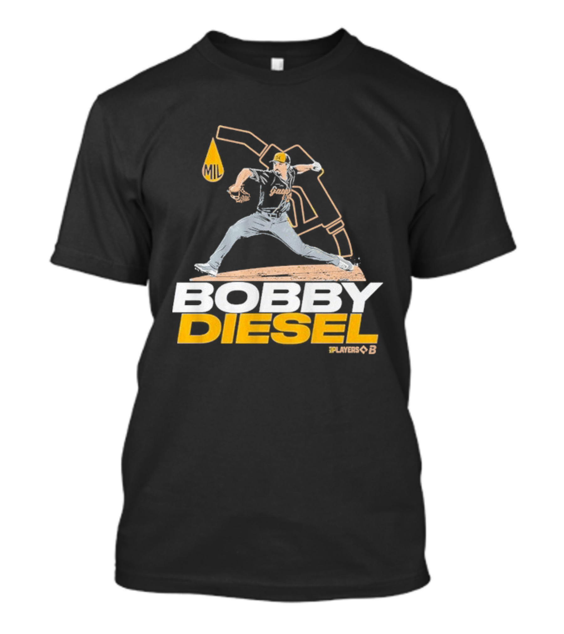 Bobby Diesel Pitcher Oil Can Baseball T-Shirt