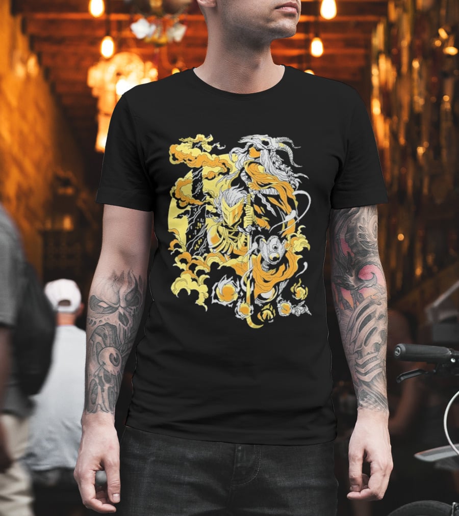 Slay The Spire The Spire Awaits Mysterious Fiery Knight T-Shirt