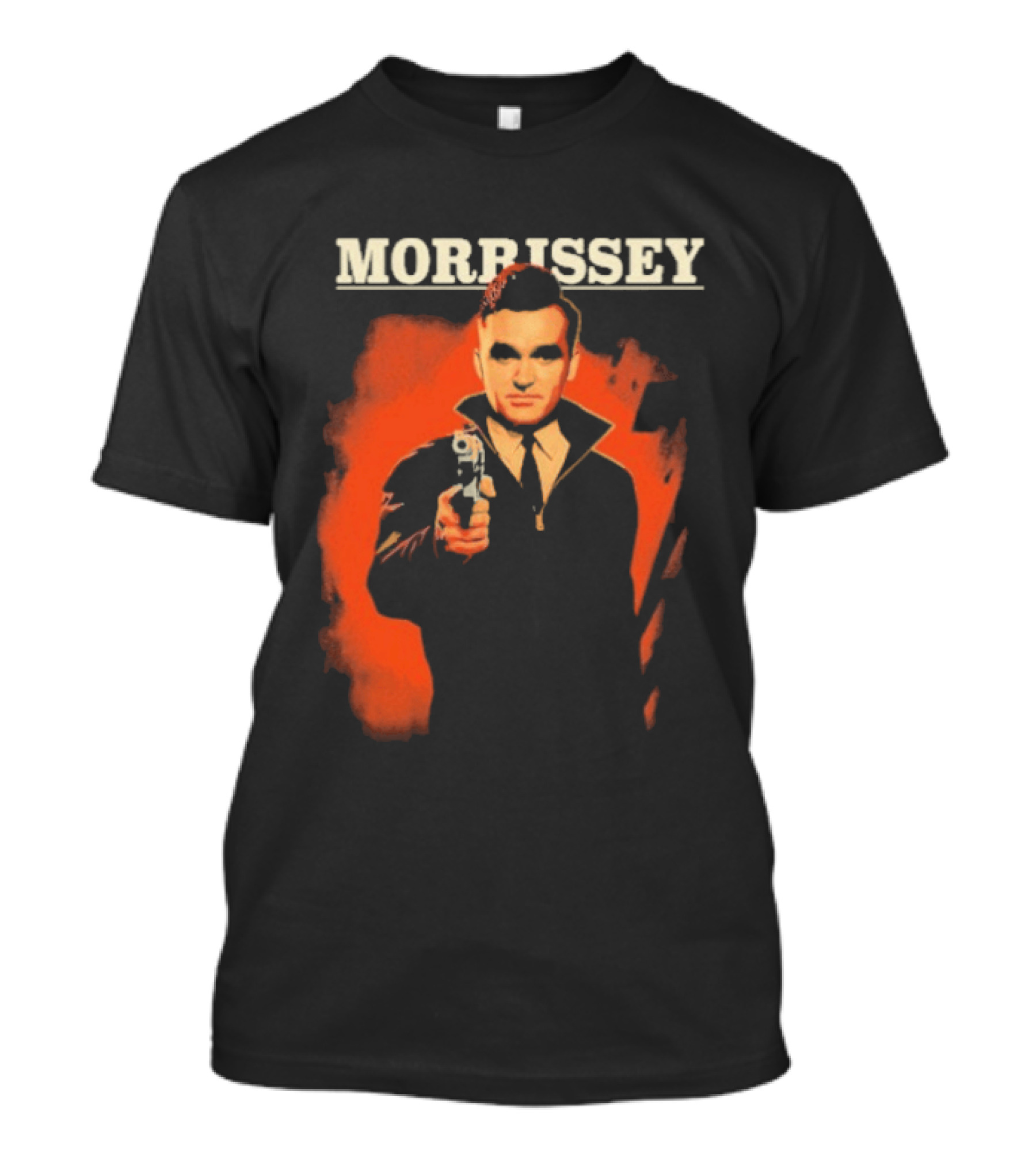 Morrissey Pistol Tour Man With Gun Red T-Shirt