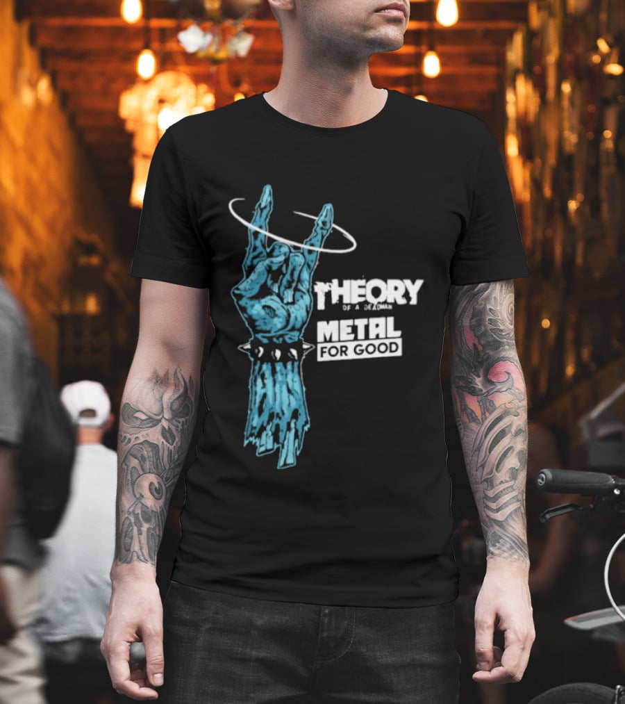 Theory Of A Deadman Metal For Good Blue Hand Halo Collaboration T-Shirt