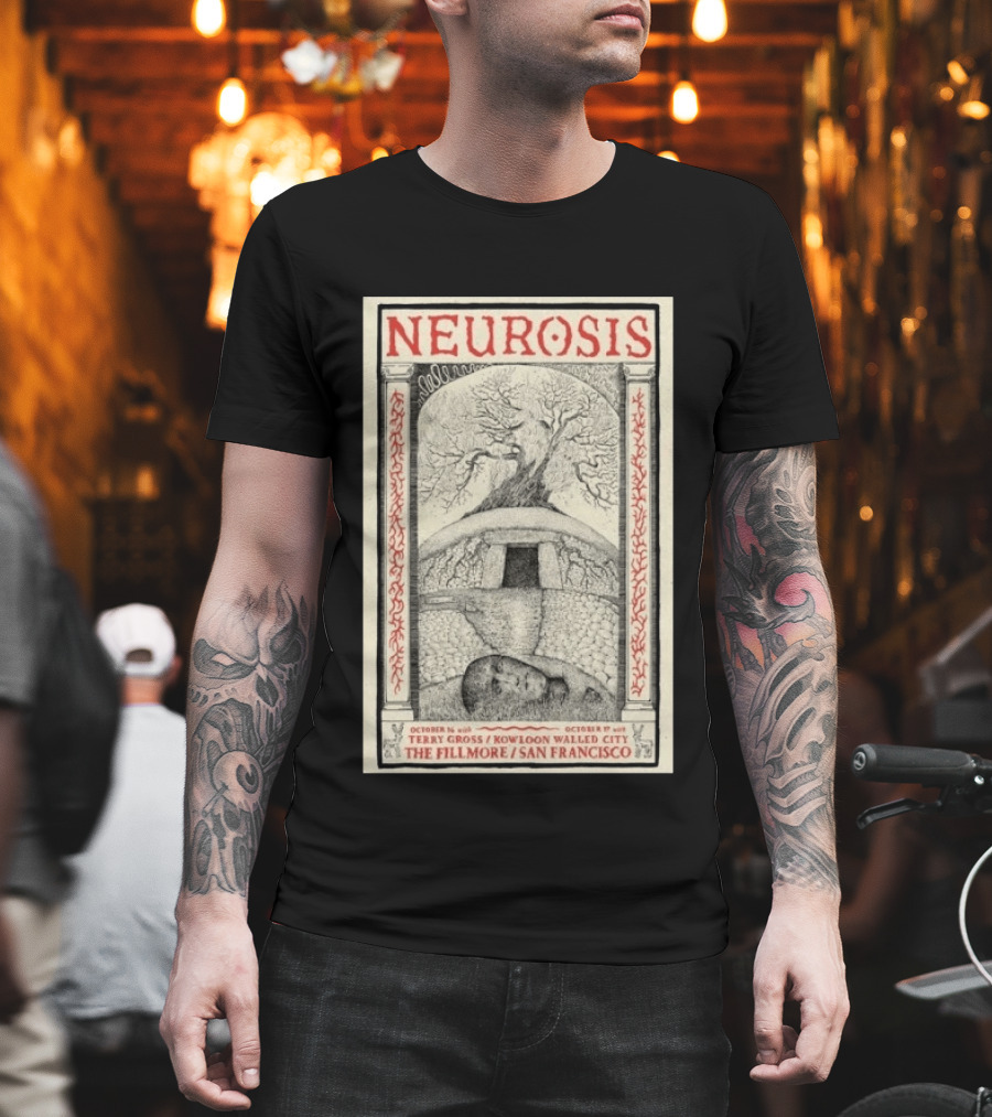 Neurosis At The Fillmore San Francisco October 16th 17th 2026 Terry Gross Kowloon Walled City T-Shirt