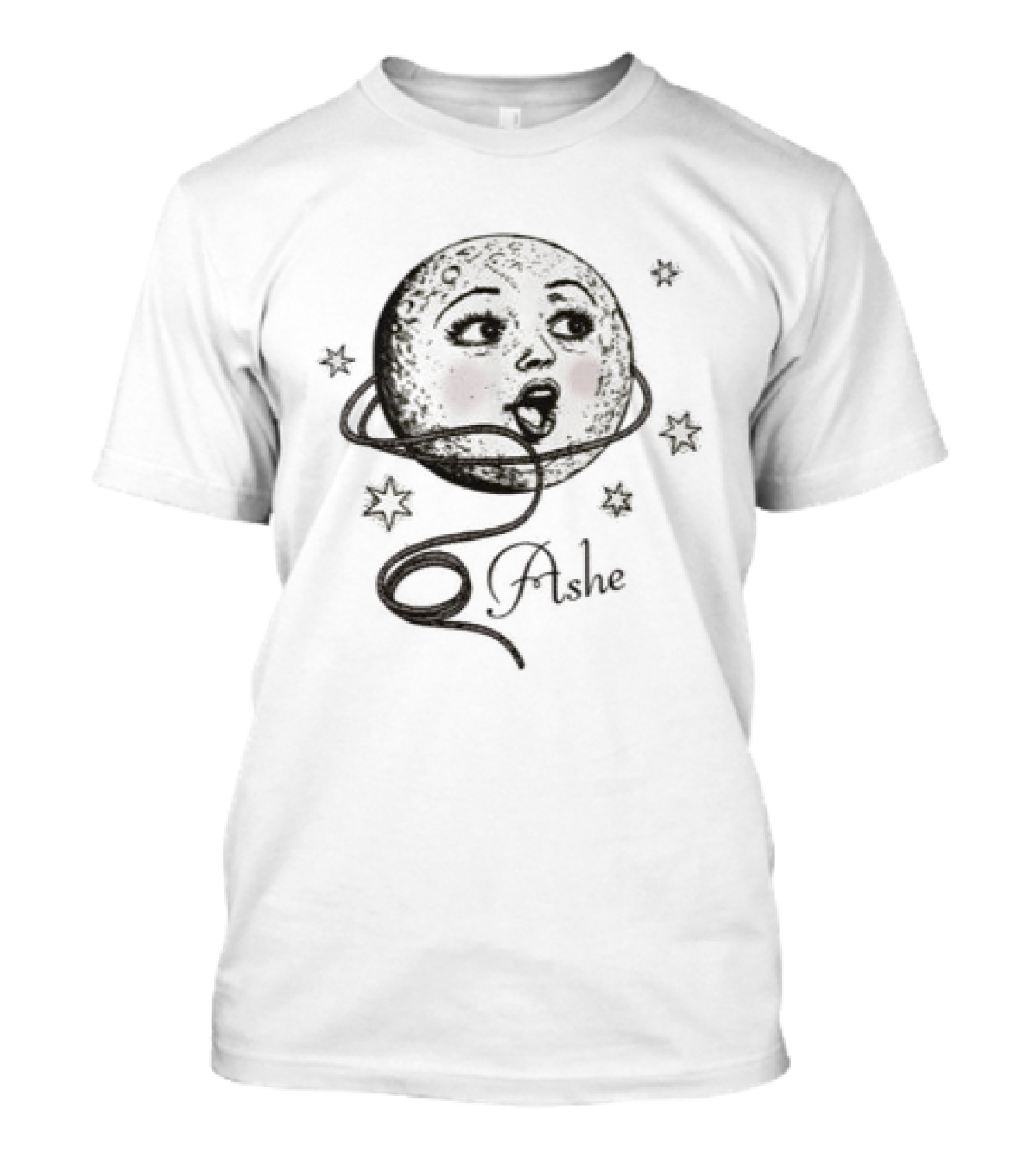 Ashe Store Lasso The Moon Cute Blushing Moon T-Shirt