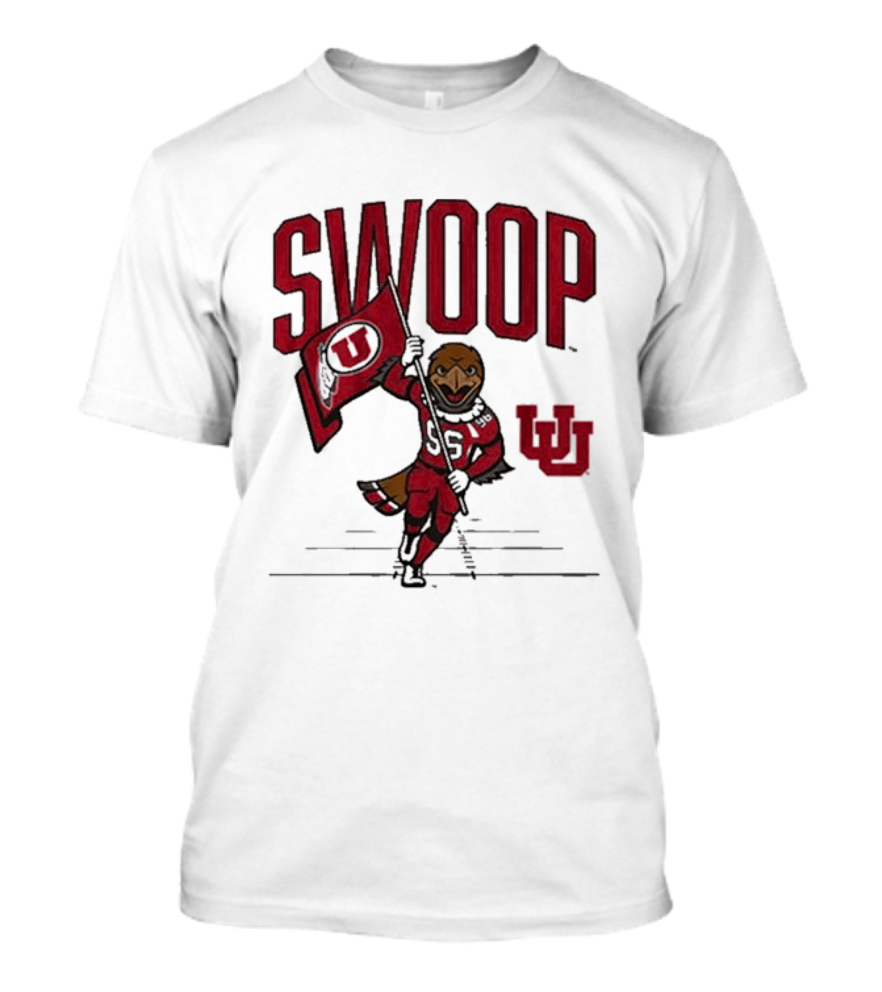 Swoop Utah Utes Mascot Running With Flag T-Shirt