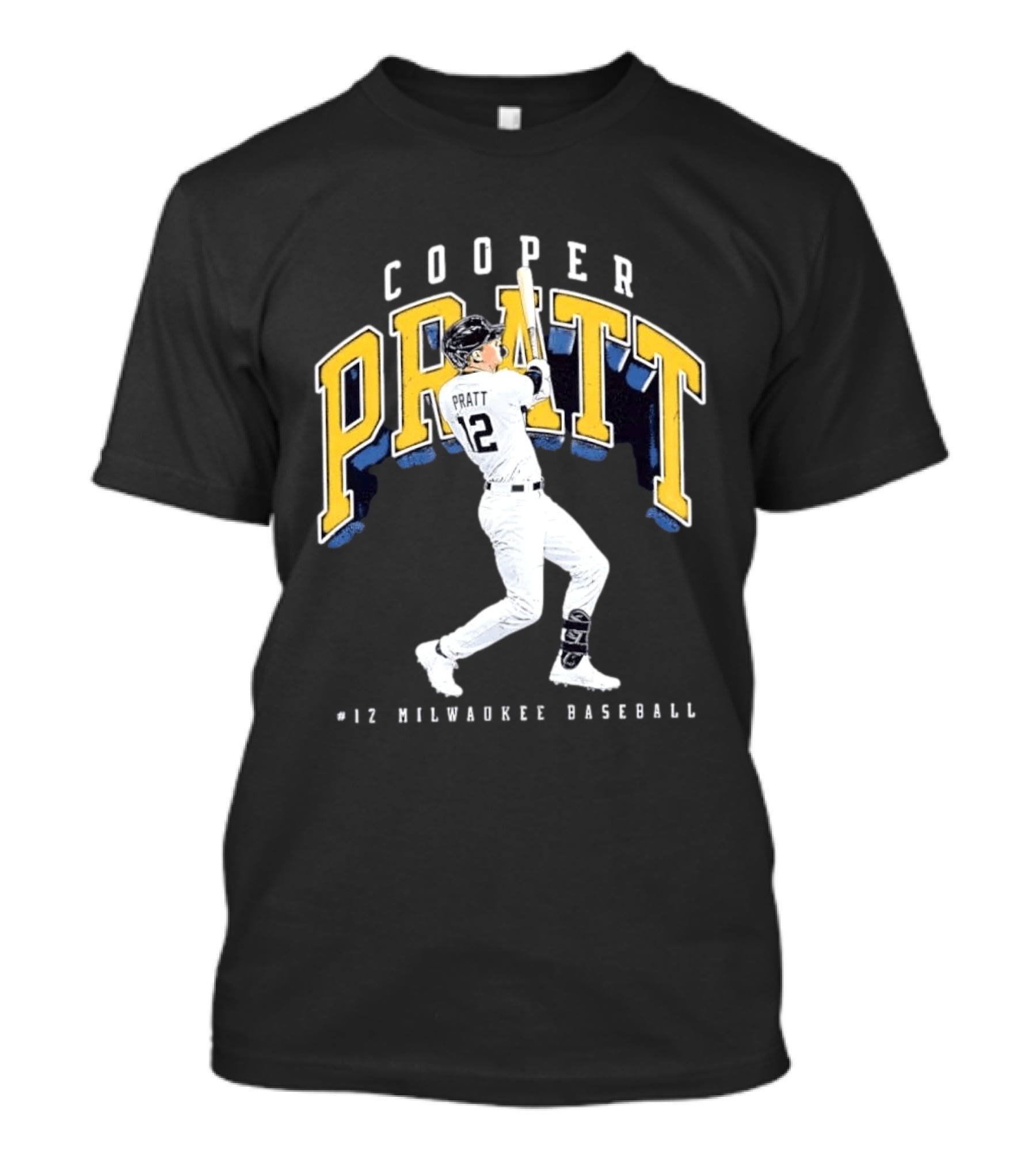 Cooper Pratt 12 Milwaukee Baseball Brewers Collegiate T-Shirt