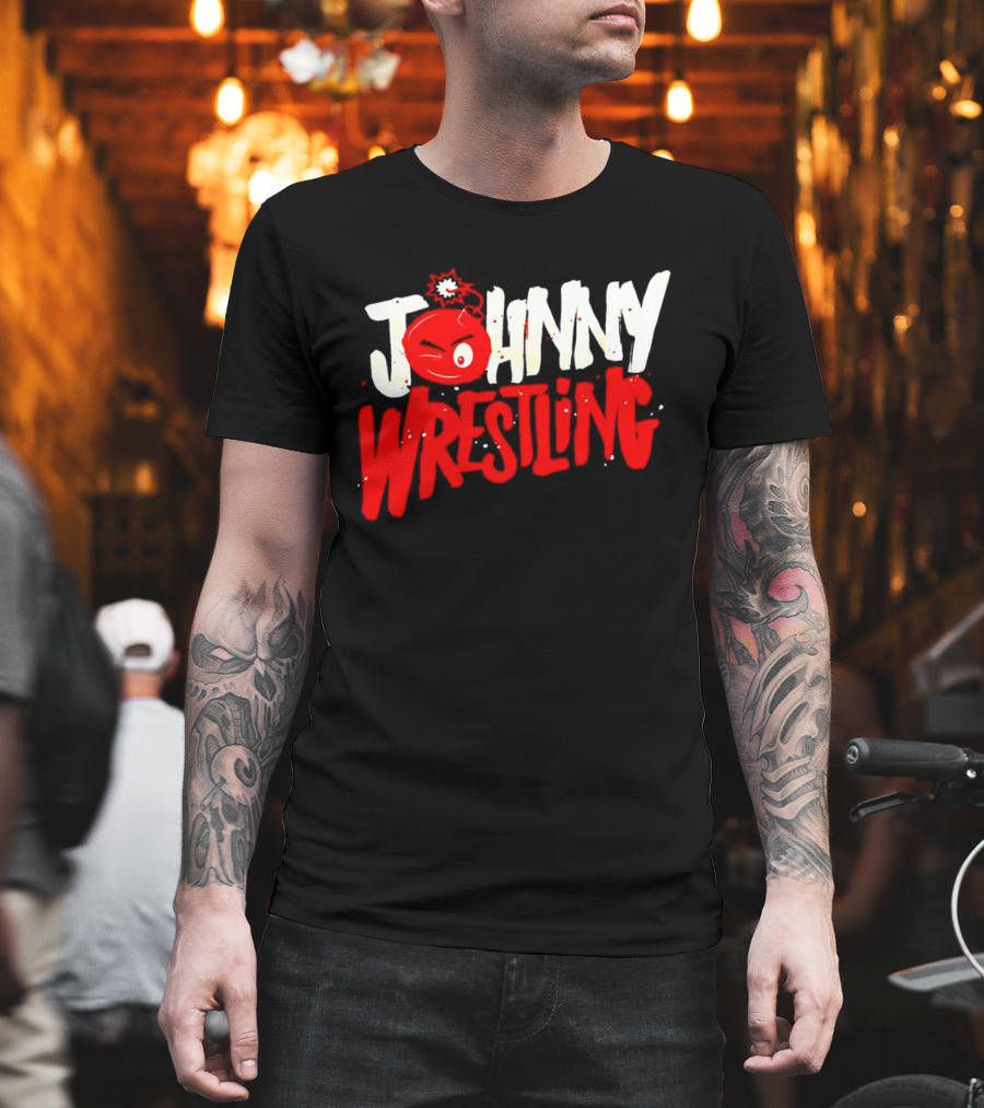 Johnny Wrestling Boom WWE Winking Bomb T-Shirt