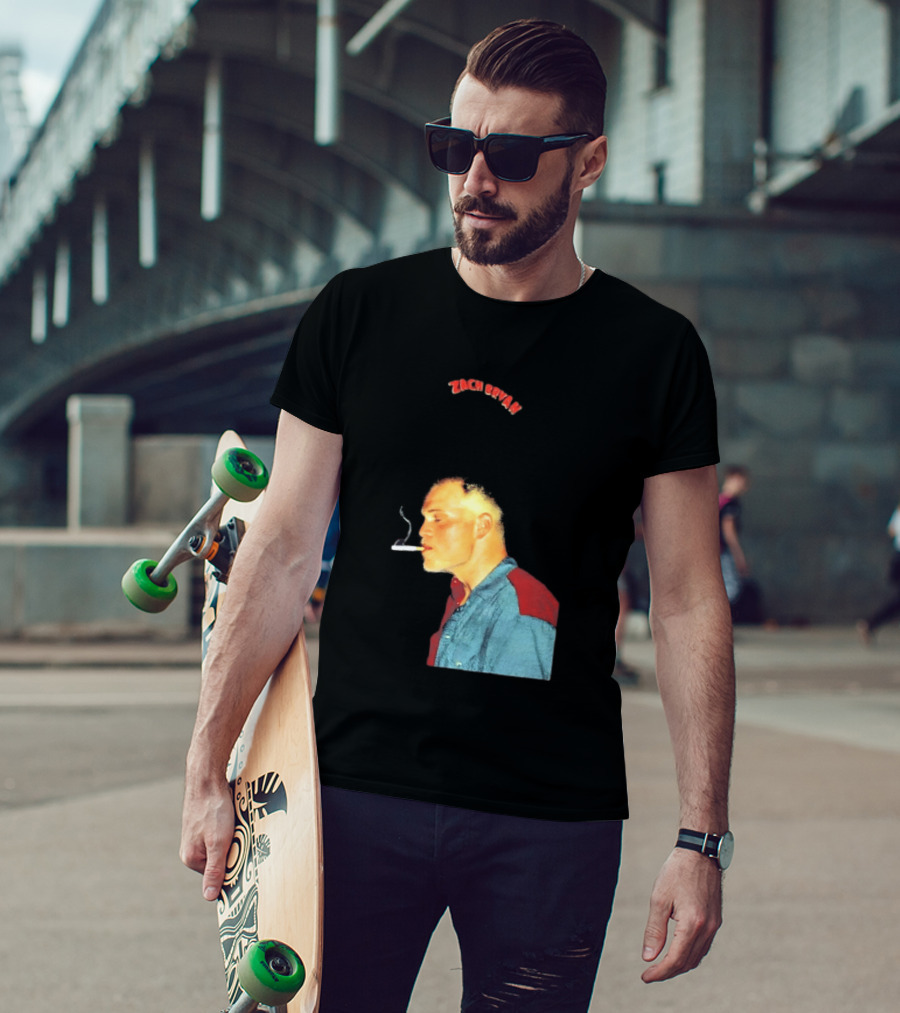 Zach Bryan Smoking Vintage Denim T-Shirt