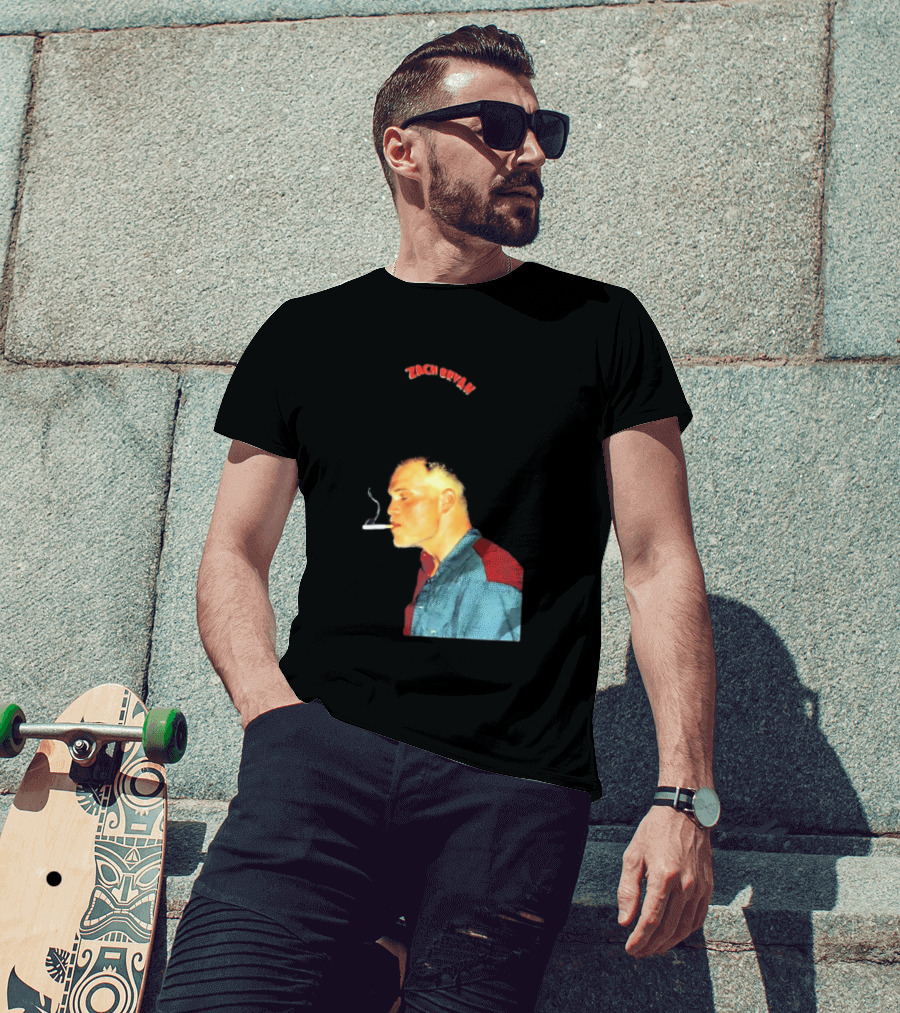 Zach Bryan Smoking Vintage Denim T-Shirt