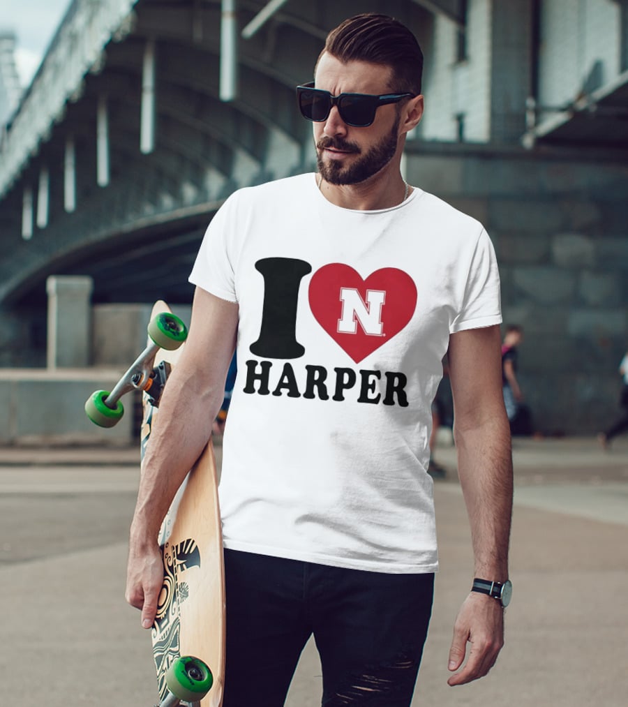 I Love Harper Nebraska Cornhuskers N Heart T-Shirt