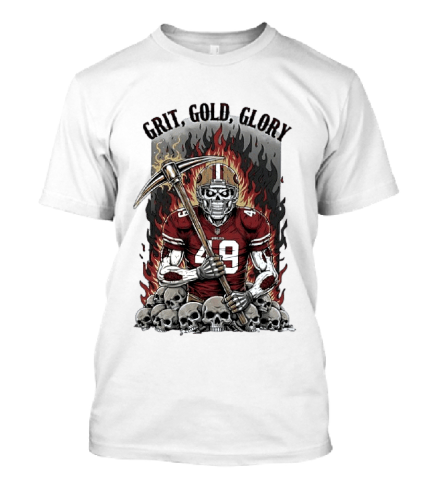 Grit Gold Glory San Francisco 49ers Zombie 49 T-Shirt