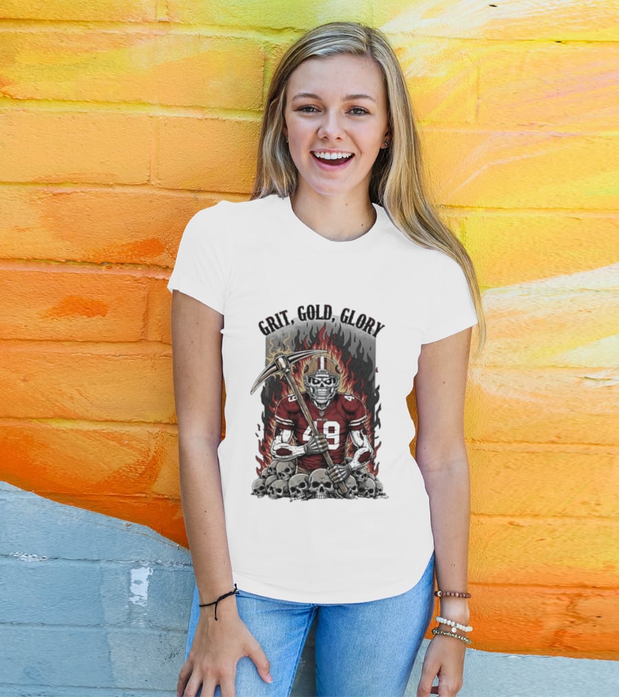 Grit Gold Glory San Francisco 49ers Zombie 49 T-Shirt