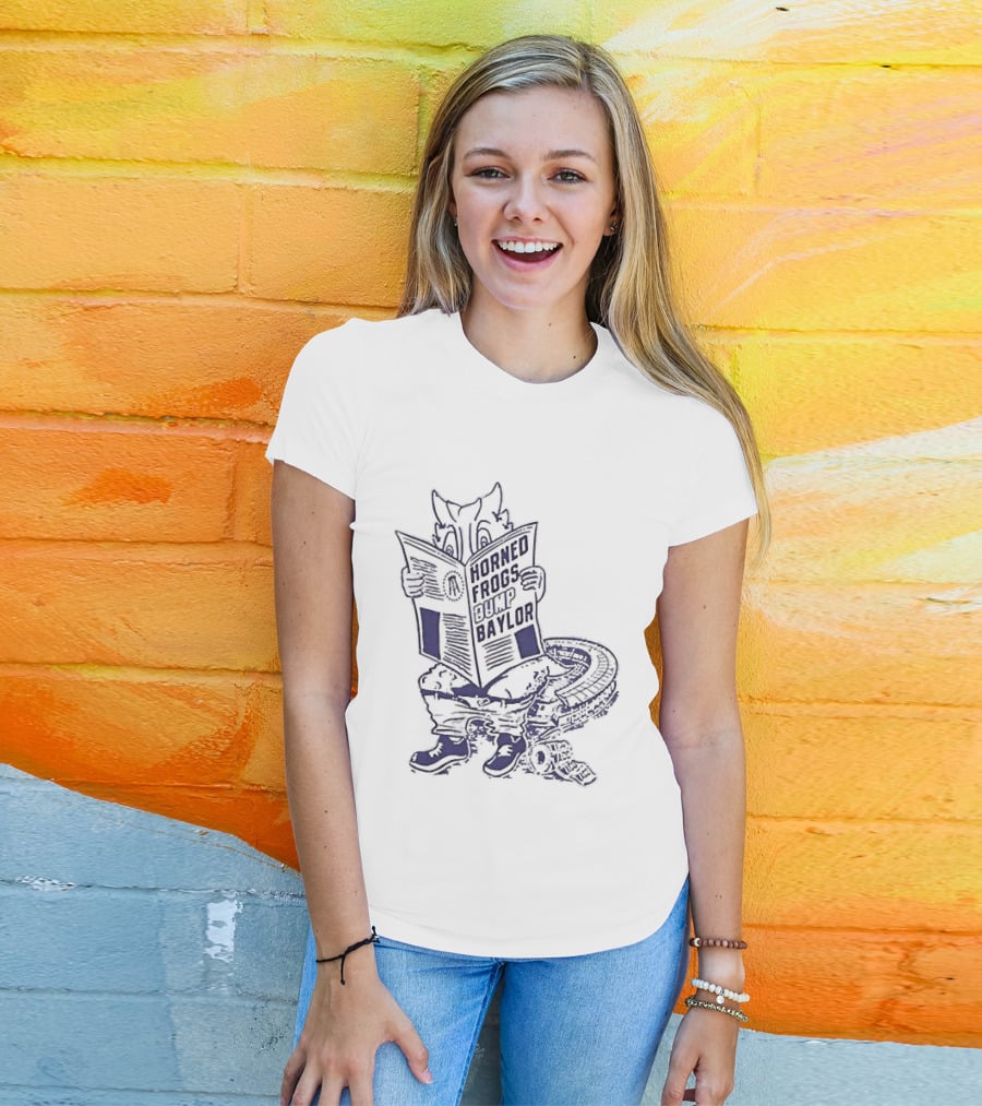 TCU Horned Frogs Dumped Baylor Newspaper Frog T-Shirt