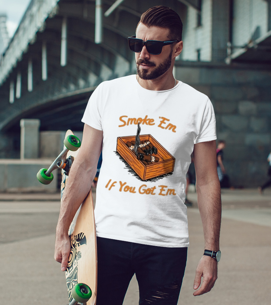 Tennessee Volunteers Smoke Em If You Got Em Cigar Box T-Shirt