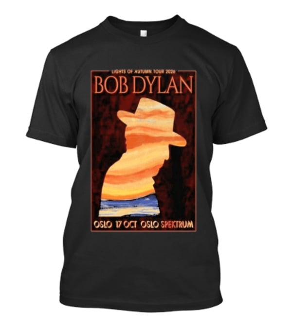Bob Dylan Lights Of Autumn Tour 2026 Oslo Spektrum October 17 T-Shirt