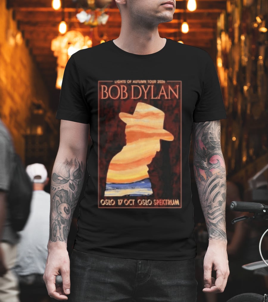 Bob Dylan Lights Of Autumn Tour 2026 Oslo Spektrum October 17 T-Shirt
