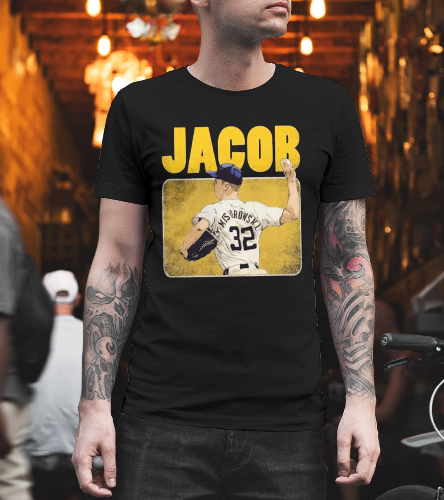 Jacob Misiorowski 32 Milwaukee Brewers Baseball Player Highlight T-Shirt