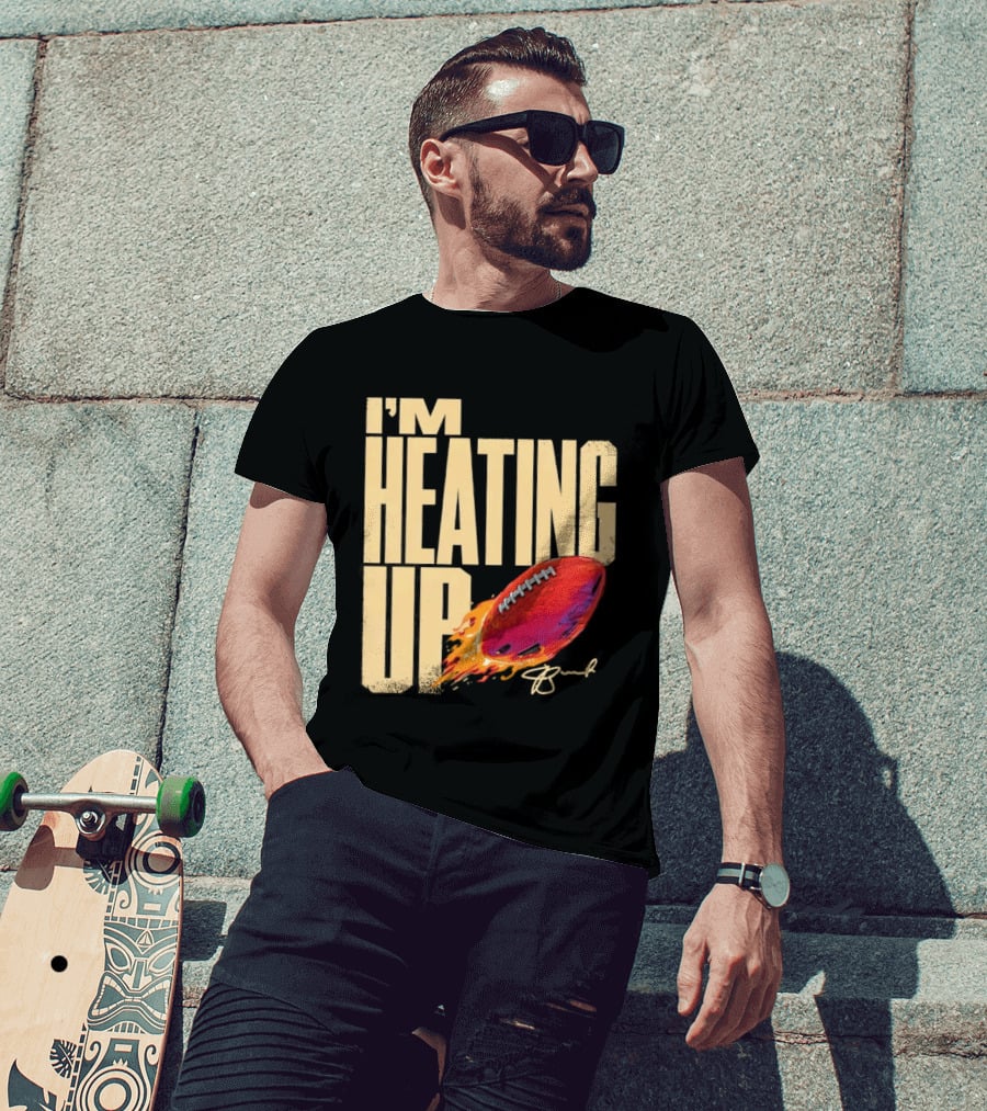 I'm Heating Up Jameis Winston New York Giants Stacked Football T-Shirt