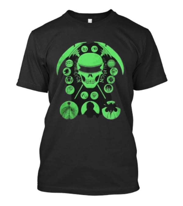 Mayor Will Reign Skull Stars Align Green T-Shirt