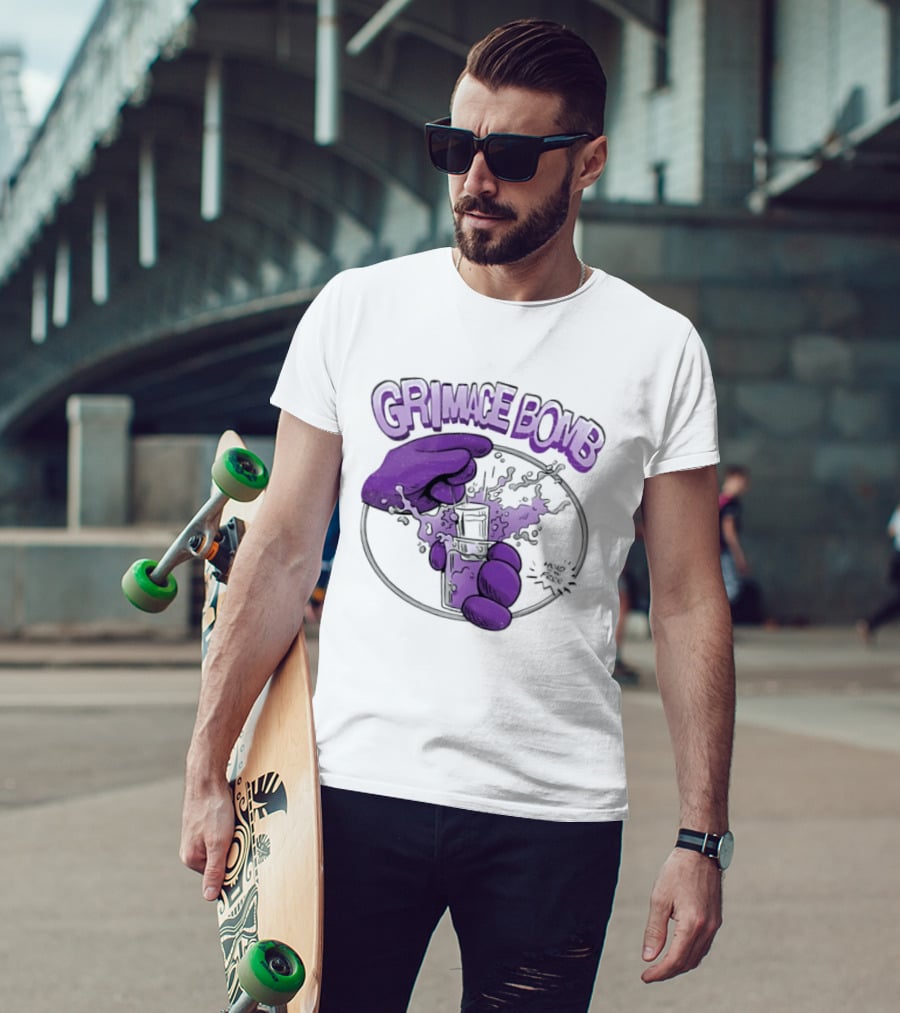 Grimace Bomb Grimace Shot Purple Explosion T-Shirt