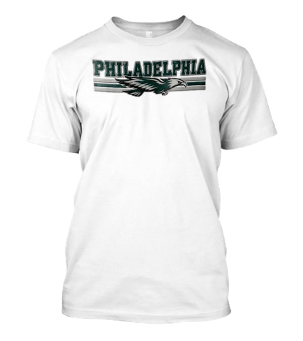 Philadelphia Eagles Flying Eagle Horizontal Stripes T-Shirt