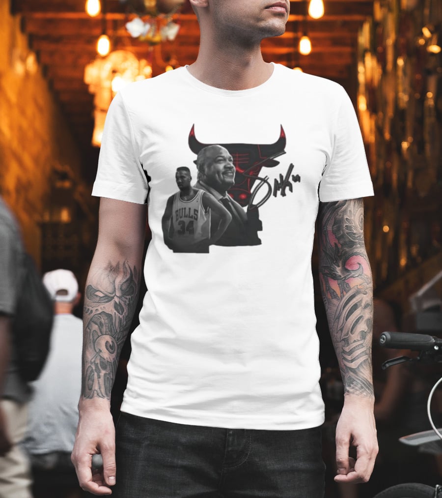 Stacey King Chicago Bulls Legend 34 Bulls T-Shirt
