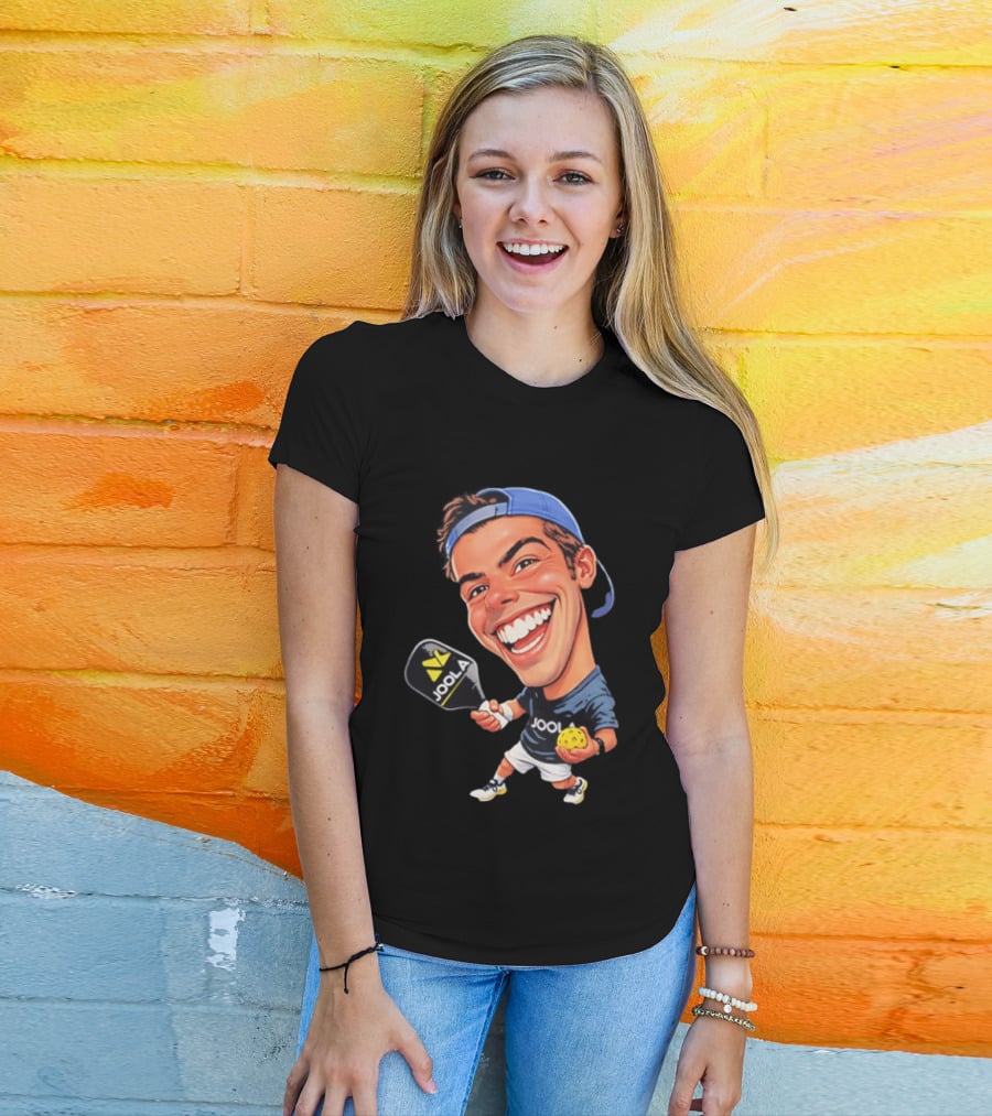 Ben Johns Pickleball Caricature Joola Paddle Cap T-Shirt