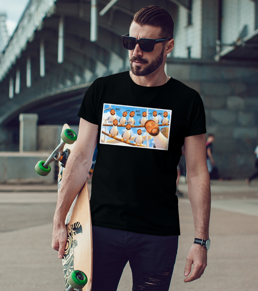 Mike Seagulls Meme Funny Birds Faces T-Shirt