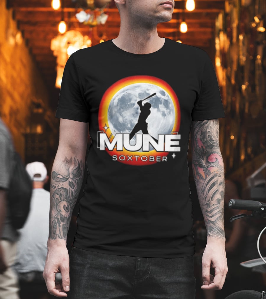 Mune Soxtober Chicago White Sox Moon Baseball T-Shirt