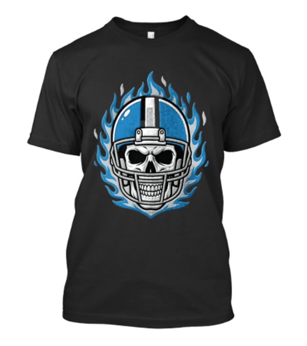 Tennessee Titans Skeleton Football Player Flames Helmet T-Shirt