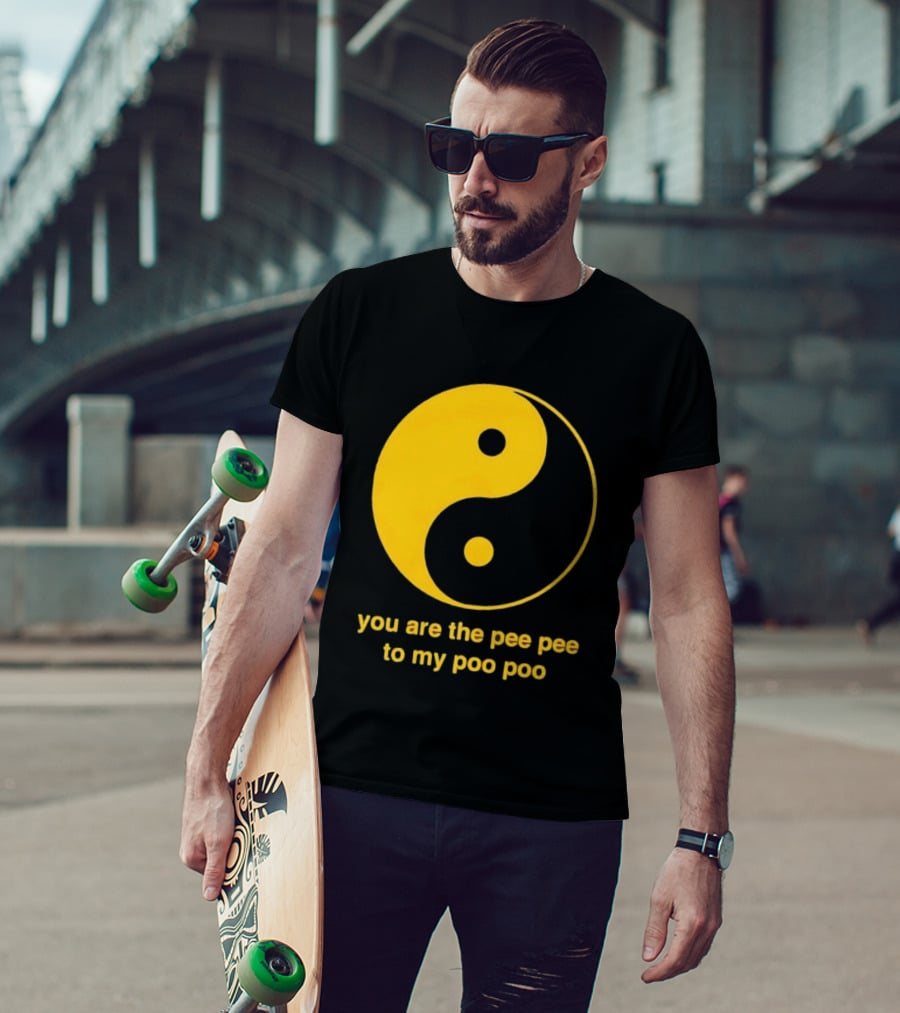 Yellow Yin Yang You Are The Pee Pee To My Poo Poo T-Shirt