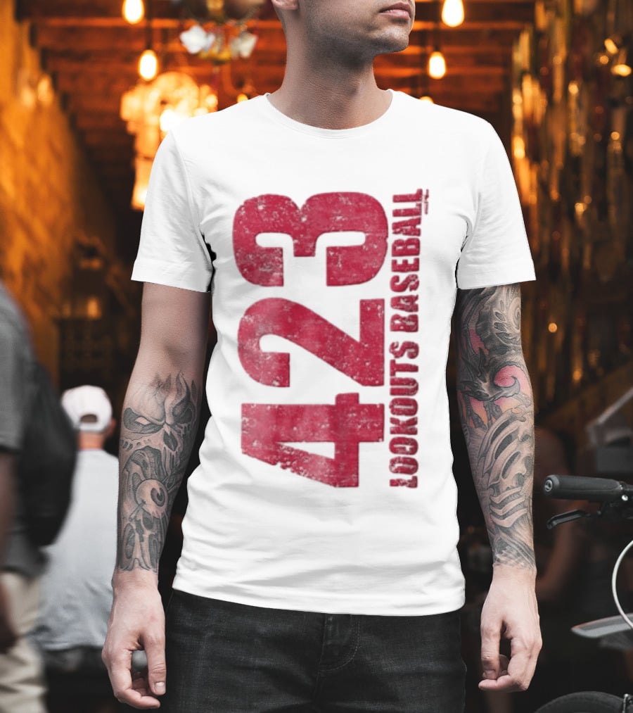 423 Lookouts Baseball Distressed Numbers Tennessee T-Shirt