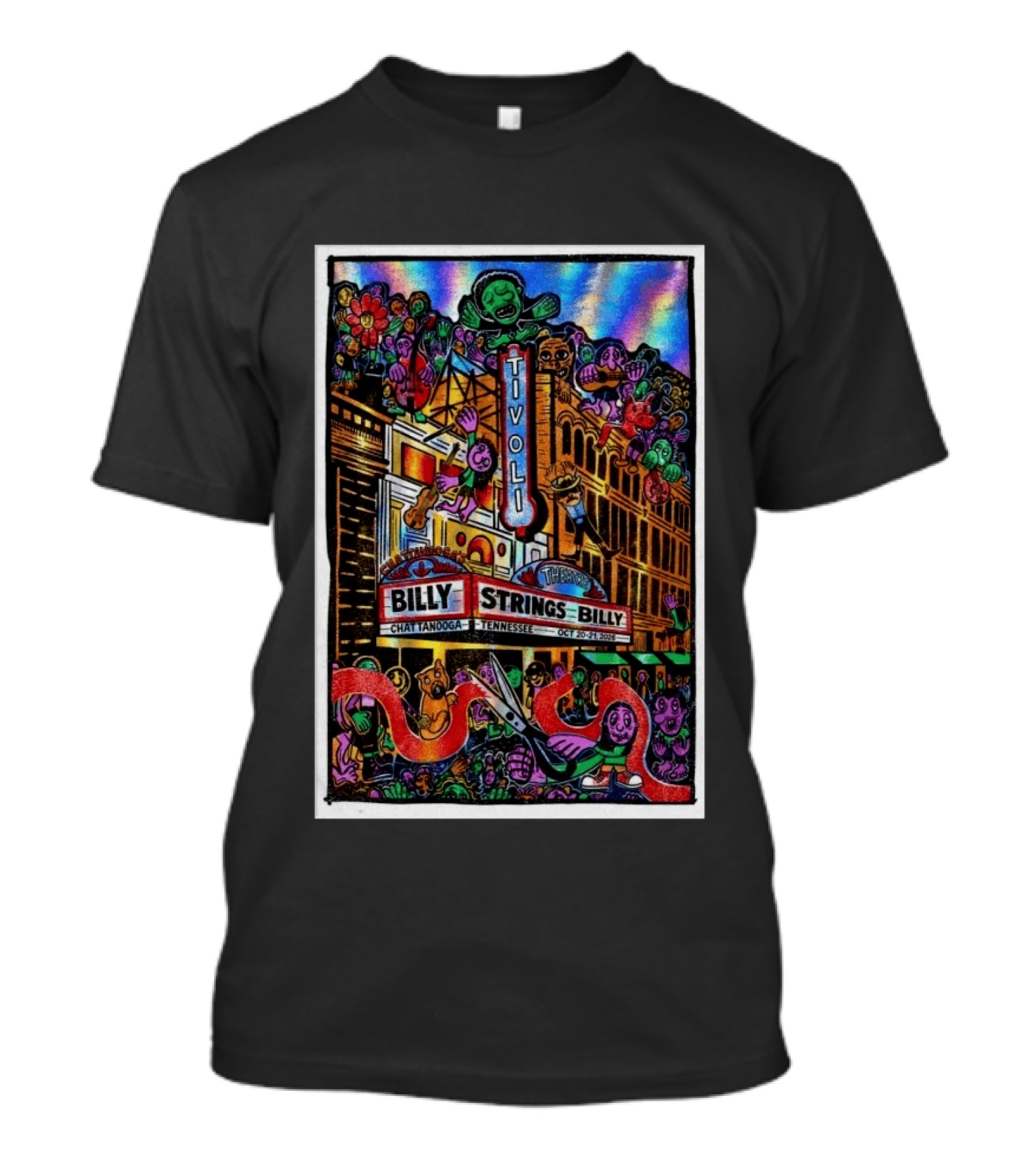 Billy Strings Tivoli Theatre Chattanooga Tennessee October 20 21 2026 Colorful Foil T-Shirt