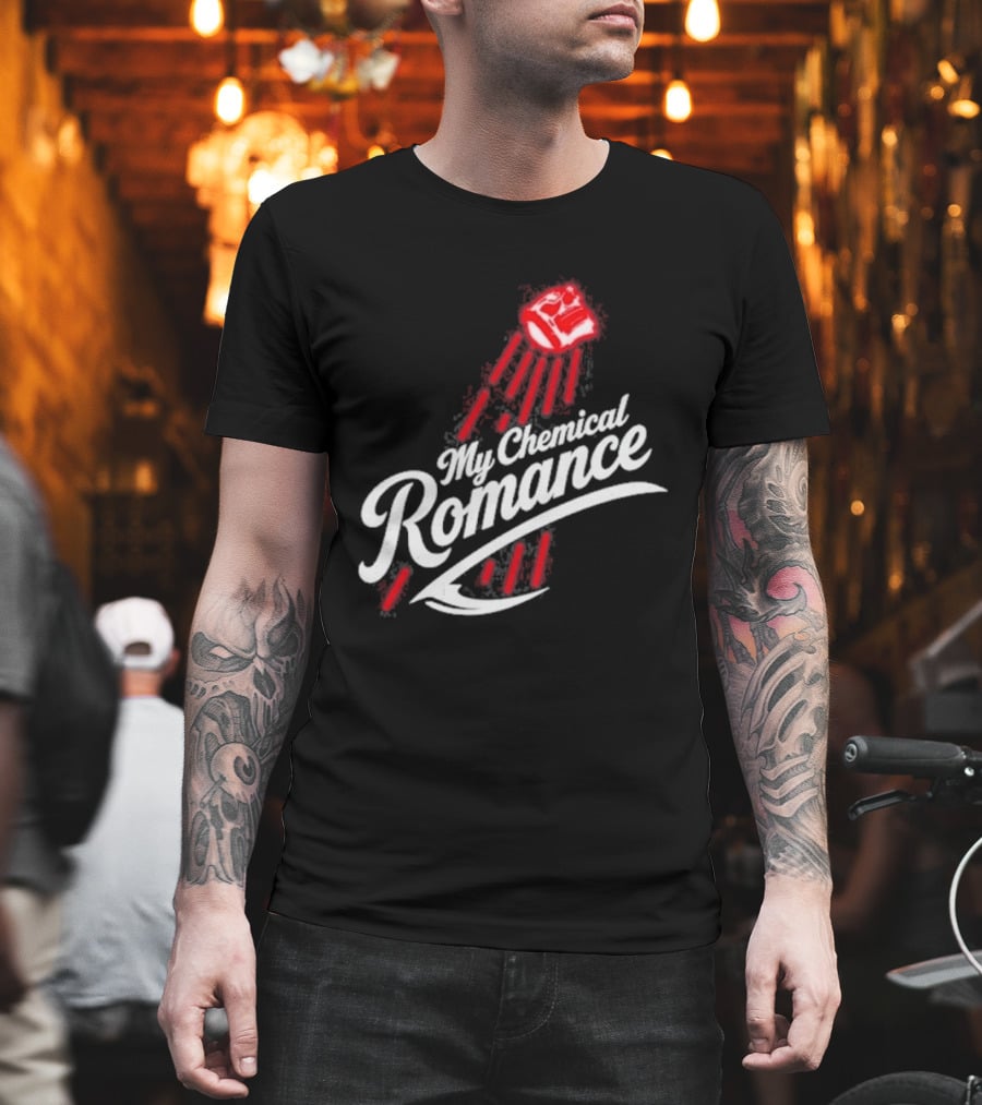 My Chemical Romance 10 23 2026 Los Angeles CA Swoosh Logo Style Red And White T-Shirt