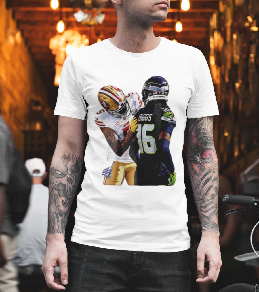 49ers Vs Seahawks NFL Showdown Player Diggs Number 16 Sports Moment T-Shirt