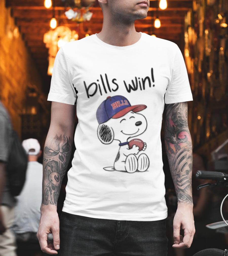 Buffalo Bills Win Snoopy Football Peanuts T-Shirt