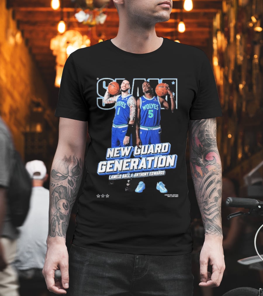 Anthony Edwards And LaMelo Ball SLAM Wolves New Guard Generation T-Shirt
