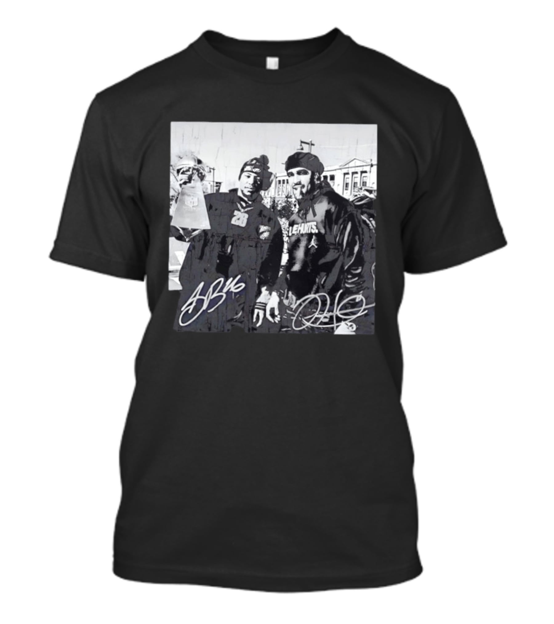 Jalen Hurts Saquon Barkley Philadelphia Eagles Smoking NFL Champions T-Shirt