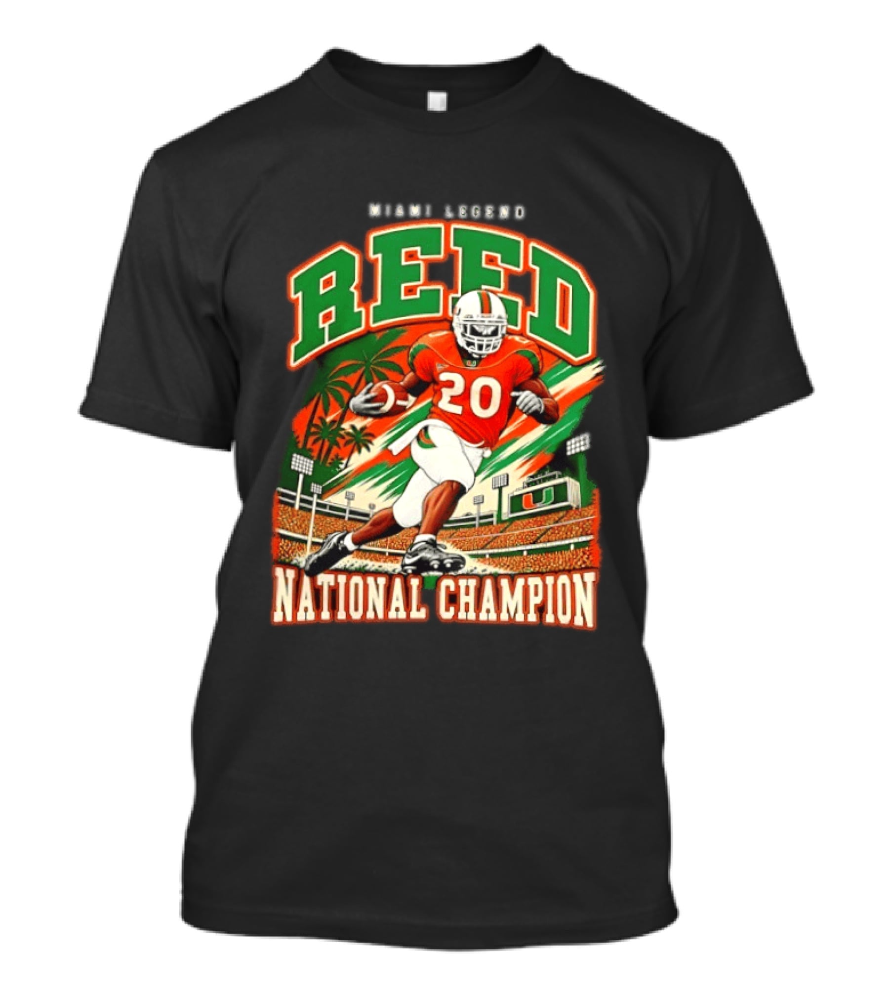 Miami Hurricanes Ed Reed National Champion 20 T-Shirt