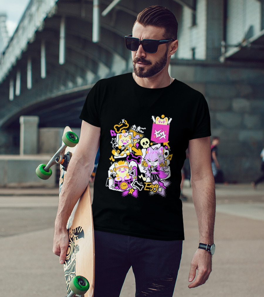 OverEzEggs Aspiring Idol Gamersupps Lucky Cat Gaming Power T-Shirt