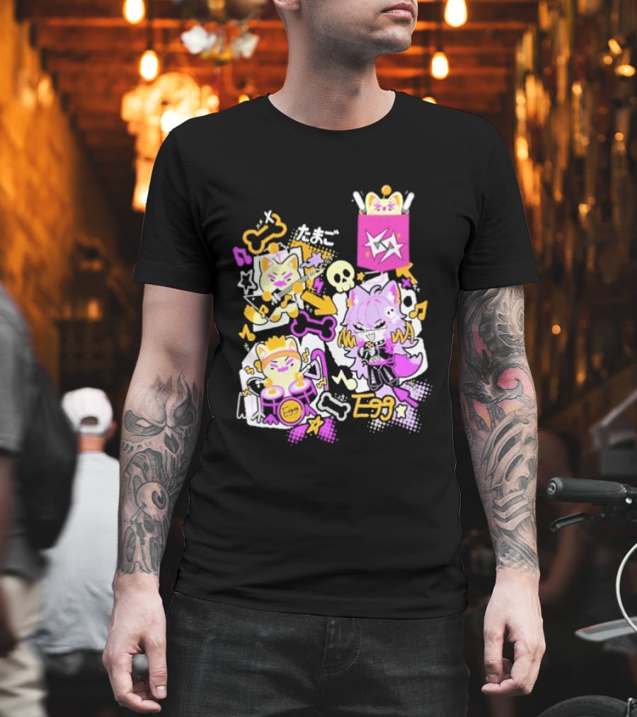 OverEzEggs Aspiring Idol Gamersupps Lucky Cat Gaming Power T-Shirt