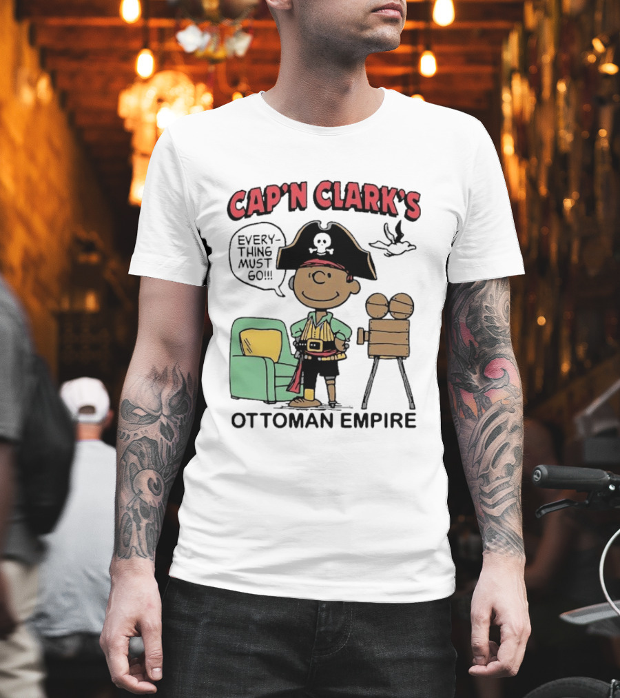 Cap'n Clark's Everything Must Go Ottoman Empire Pirate Charlie Brown T-Shirt