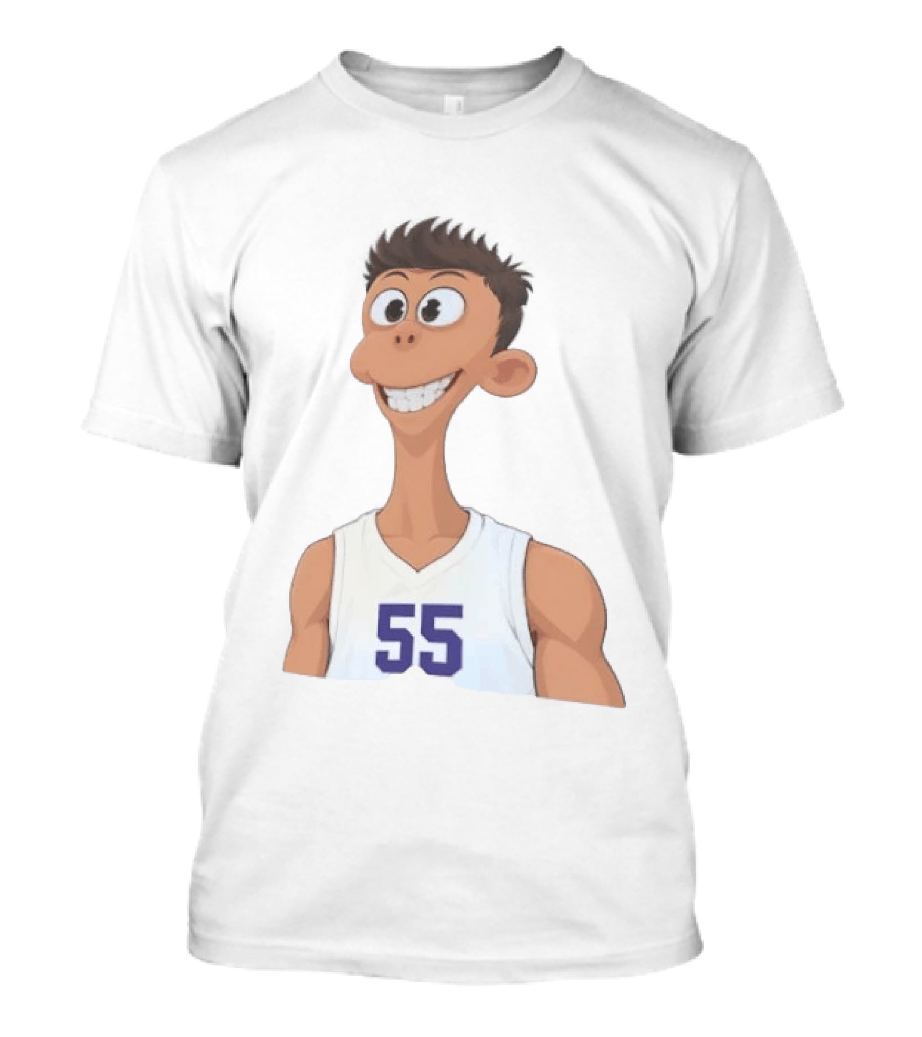 Detroit Pistons No 55 Cartoon Duncan Robinson Sheen T-Shirt