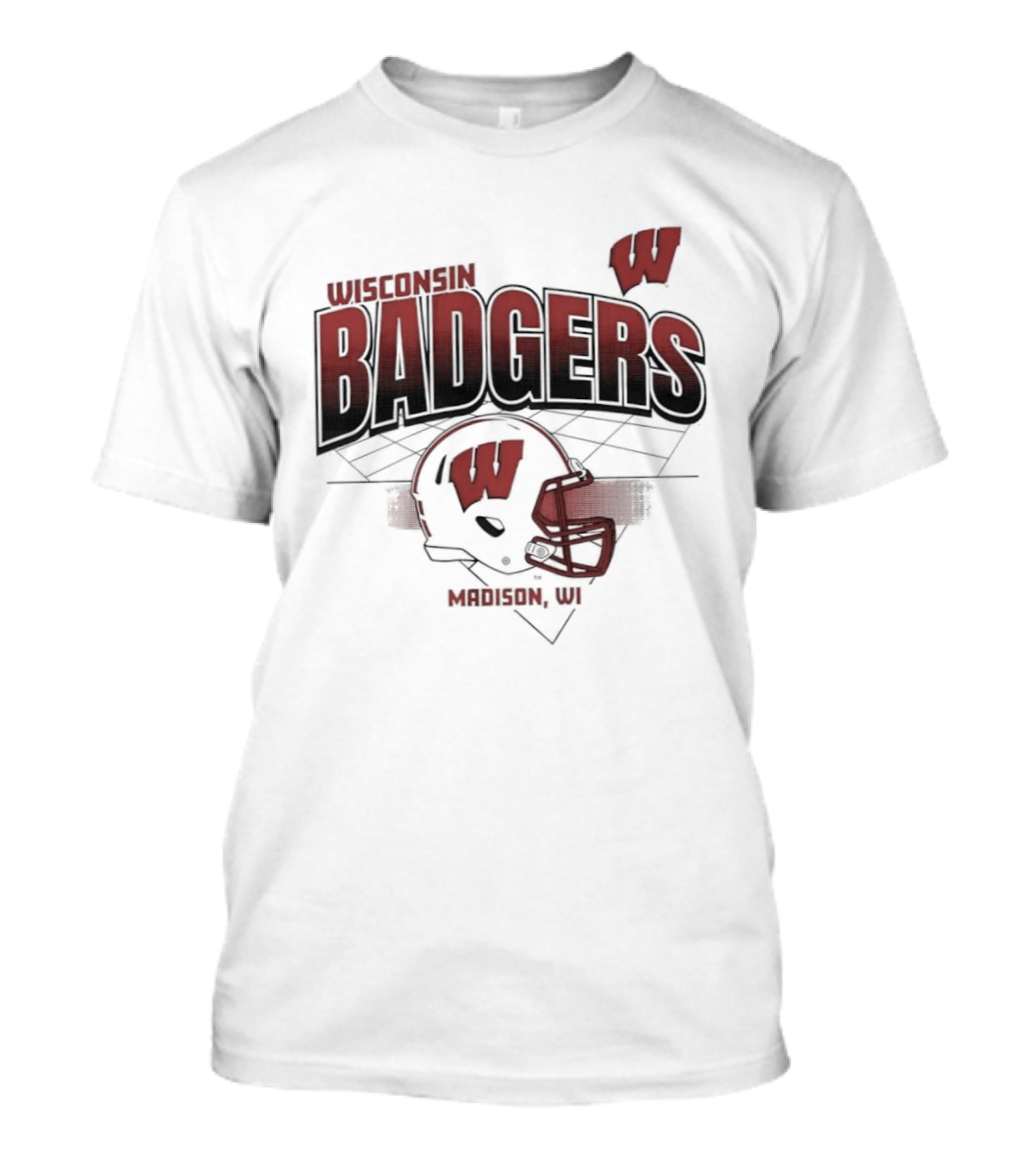 Wisconsin Badgers Football Helmet Madison WI T-Shirt