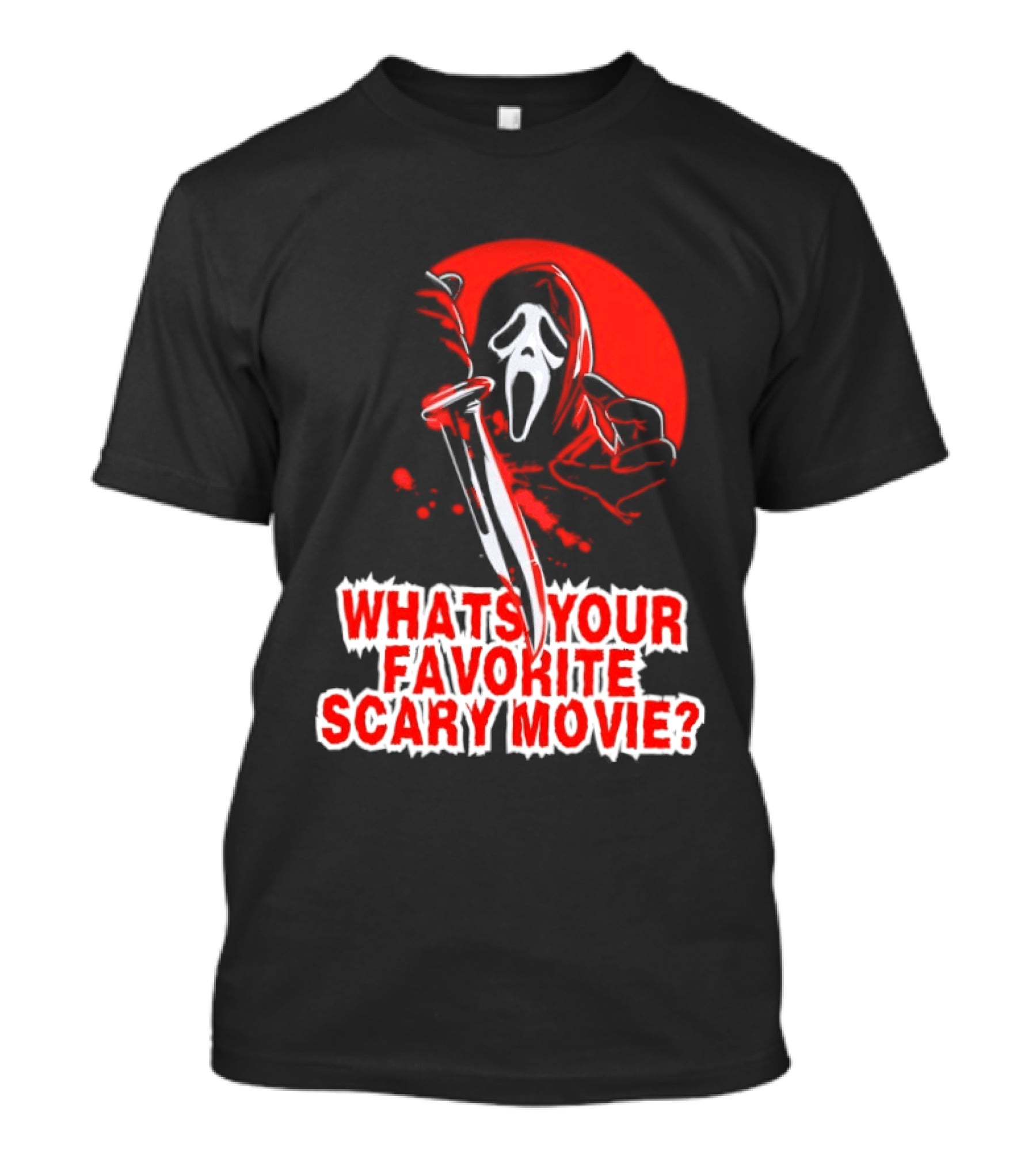 Ghostface What's Your Favorite Scary Movie Red Mask T-Shirt