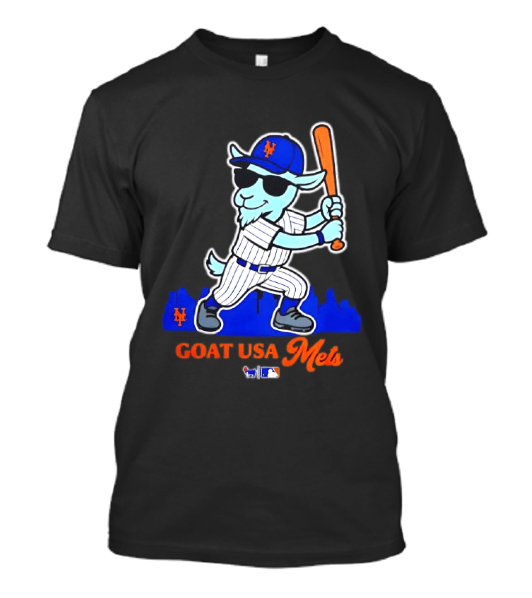 GOAT USA New York Mets Baseball Skyline MLB T-Shirt