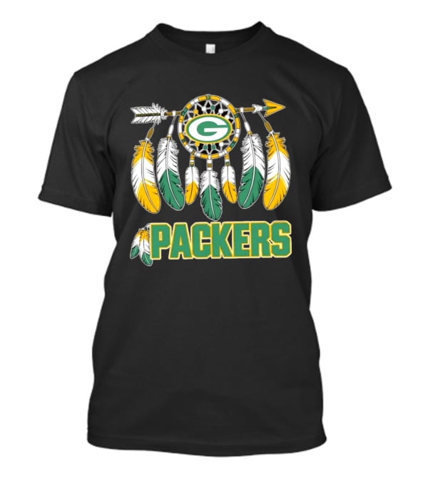 Green Bay Packers Dreamcatcher Feathers Arrow T-Shirt