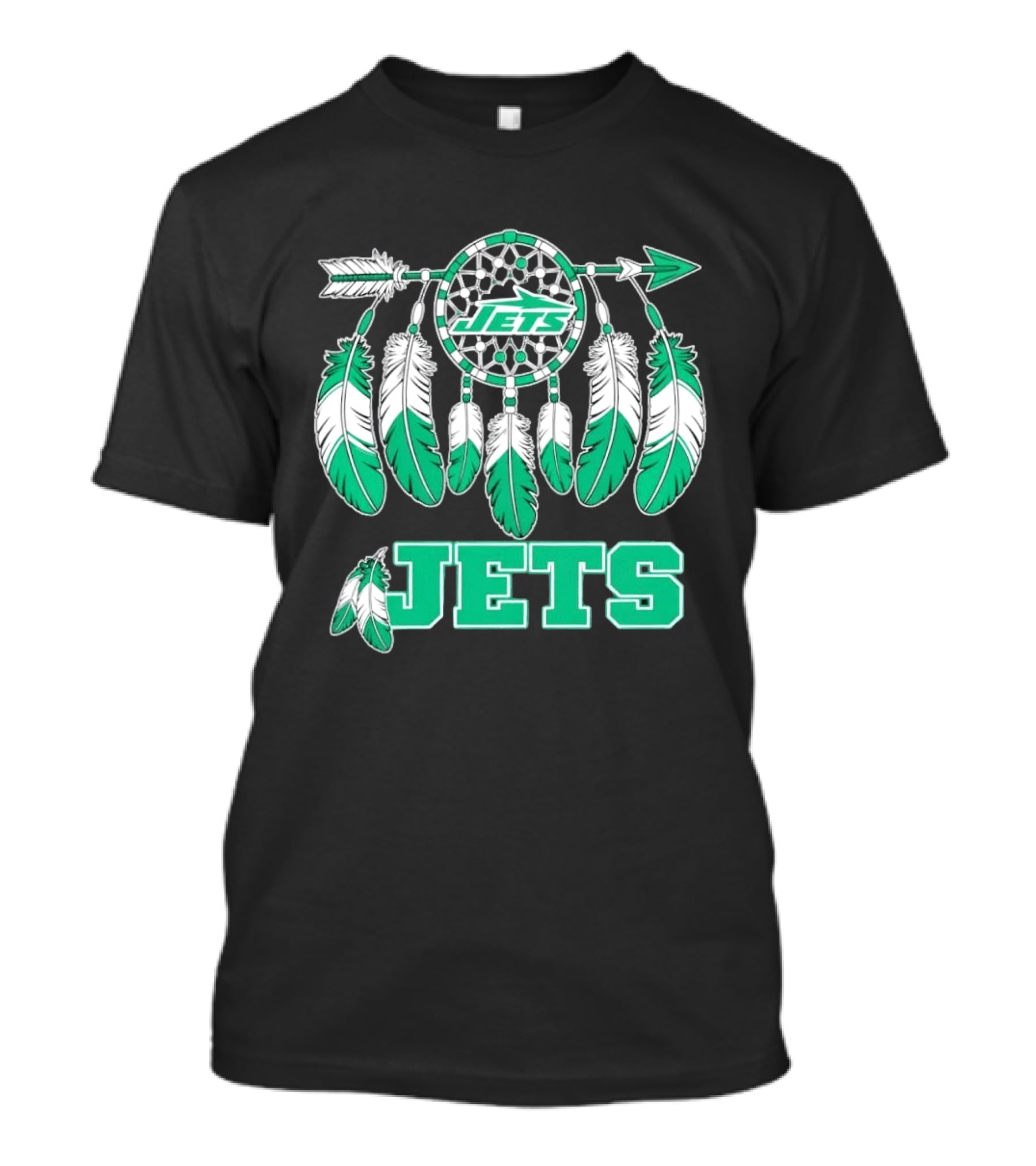 New York Jets Dreamcatcher Feather Arrow T-Shirt