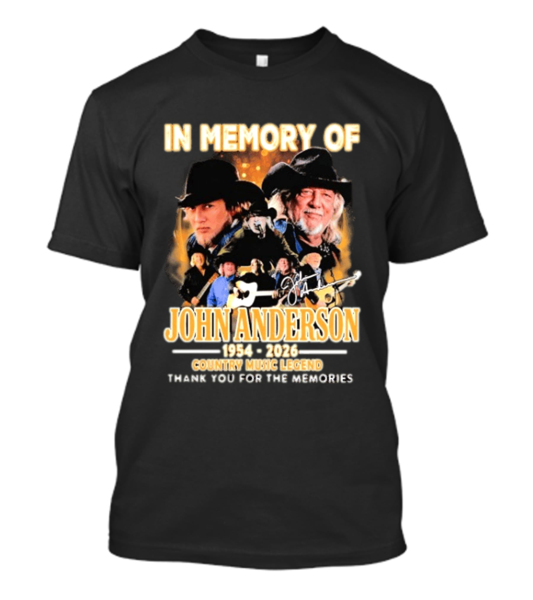 In Memory Of John Anderson 1954 2026 Country Music Legend Hall Of Fame Thank You For The Memories T-Shirt