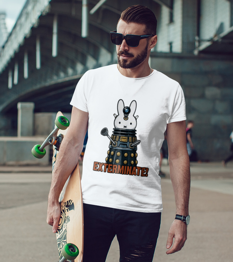 Exterminate Miffy Rabbit Dalek T-Shirt