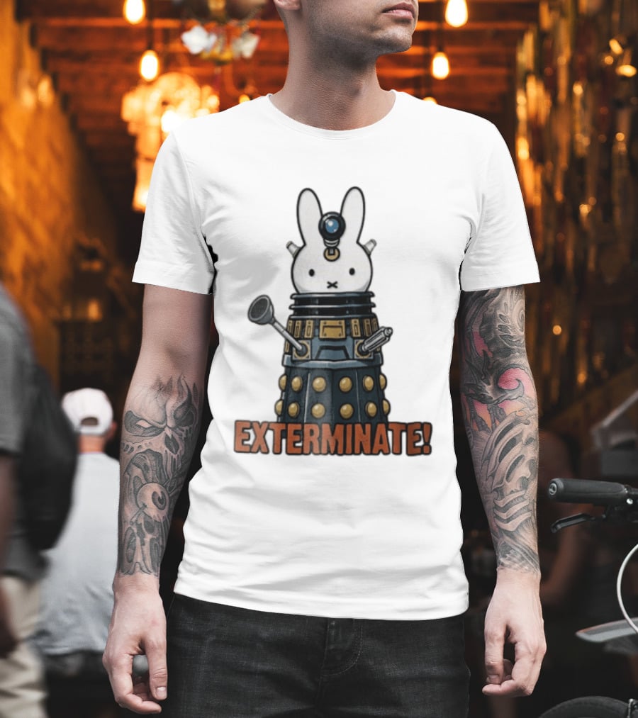 Exterminate Miffy Rabbit Dalek T-Shirt