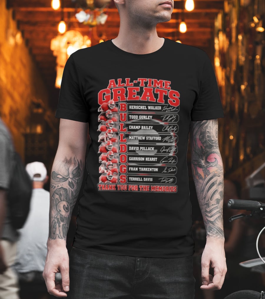 All Time Greats Bulldogs Thank You For The Memories T-Shirt